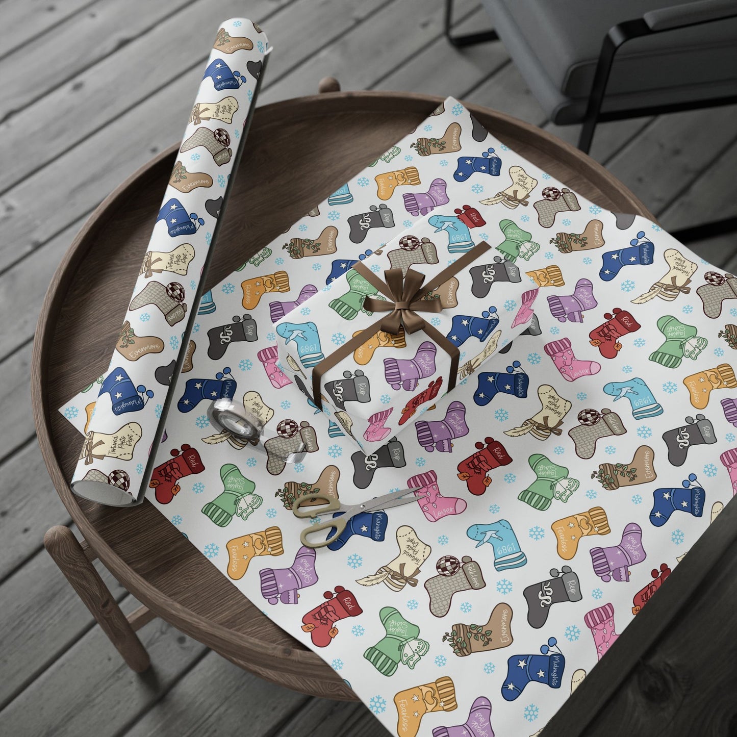 Eras Stockings Christmas Wrapping Paper