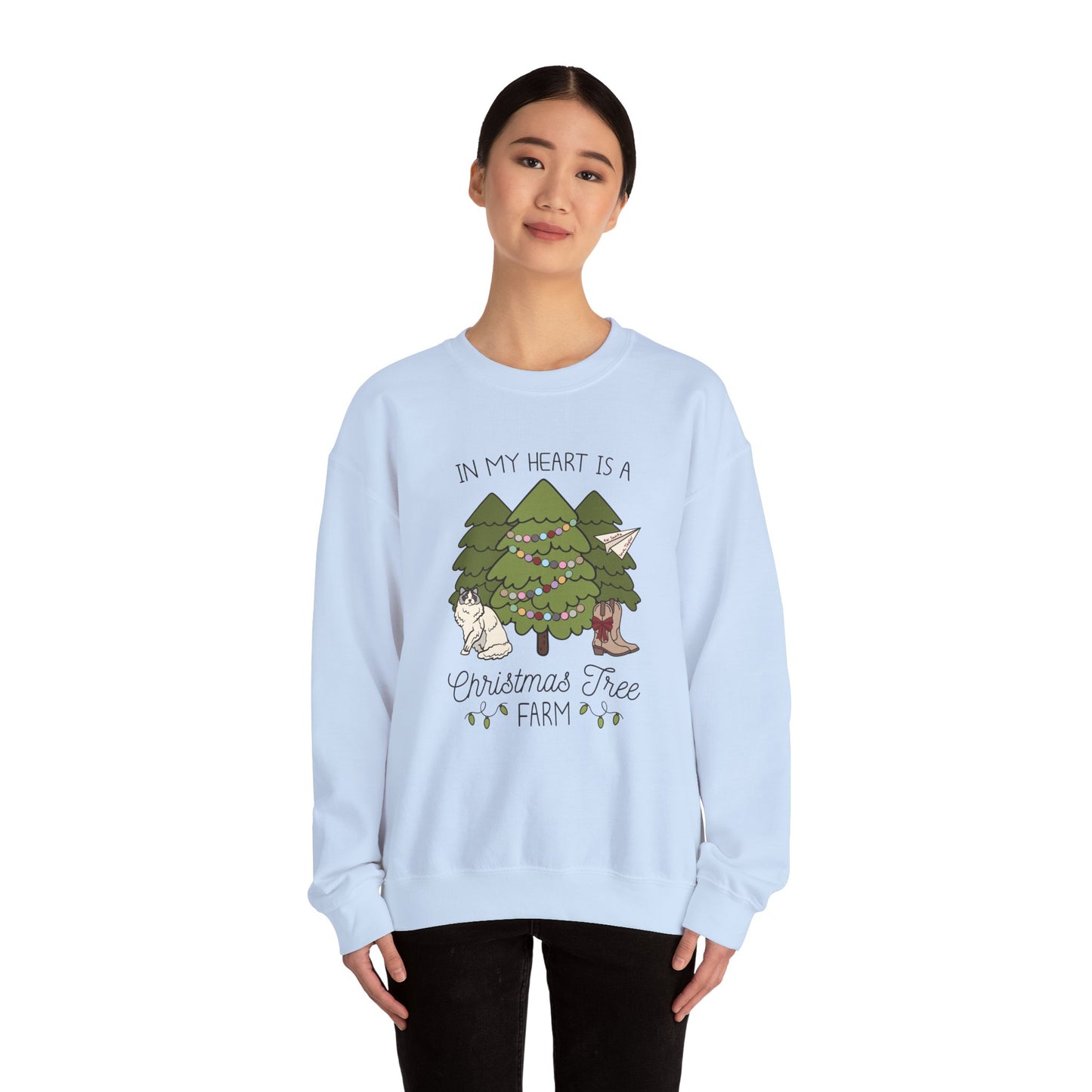 In My Heart Is A Christmas Tree Farm Crewneck Sweatshirt