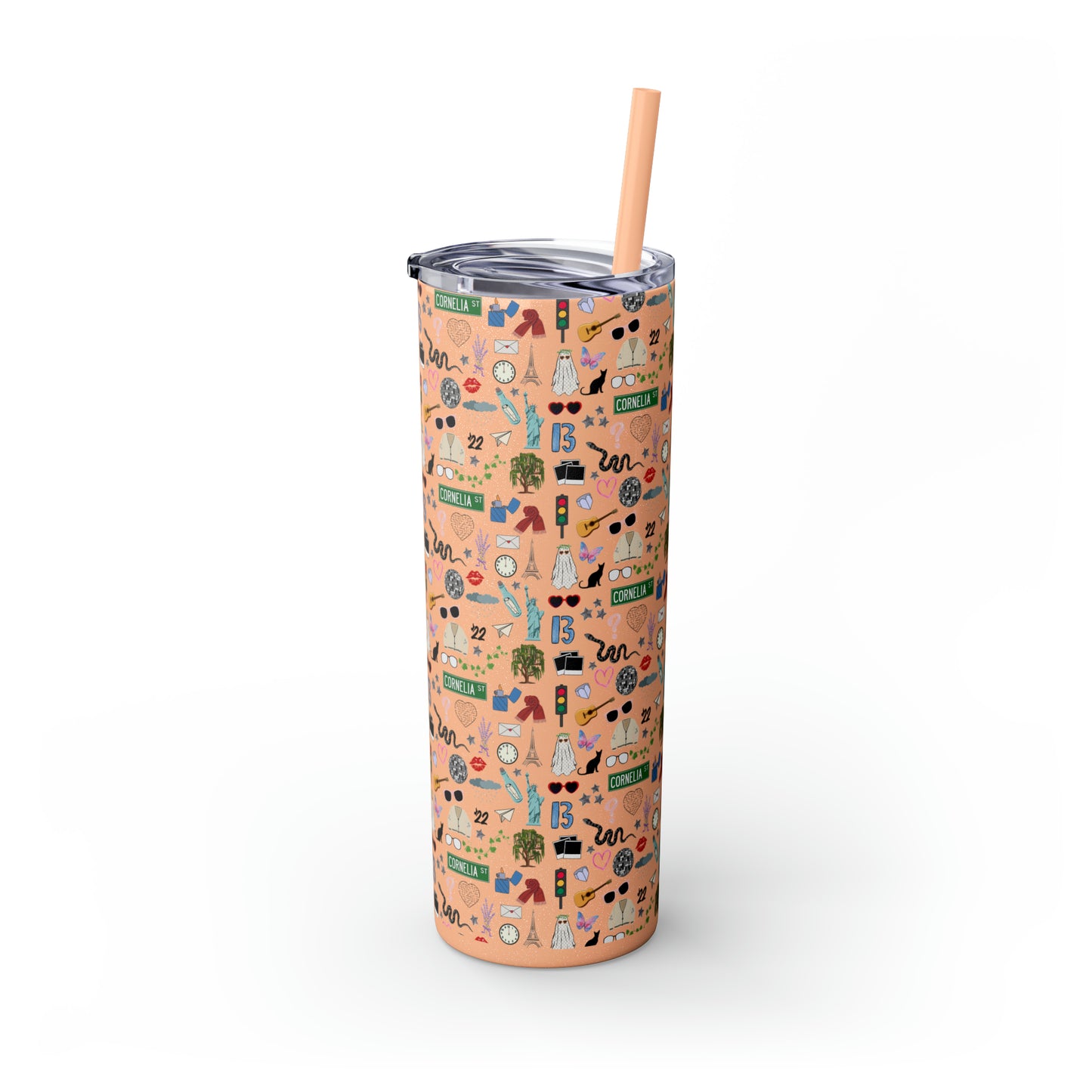 Iconic Eras Skinny Tumbler with Straw, 20oz