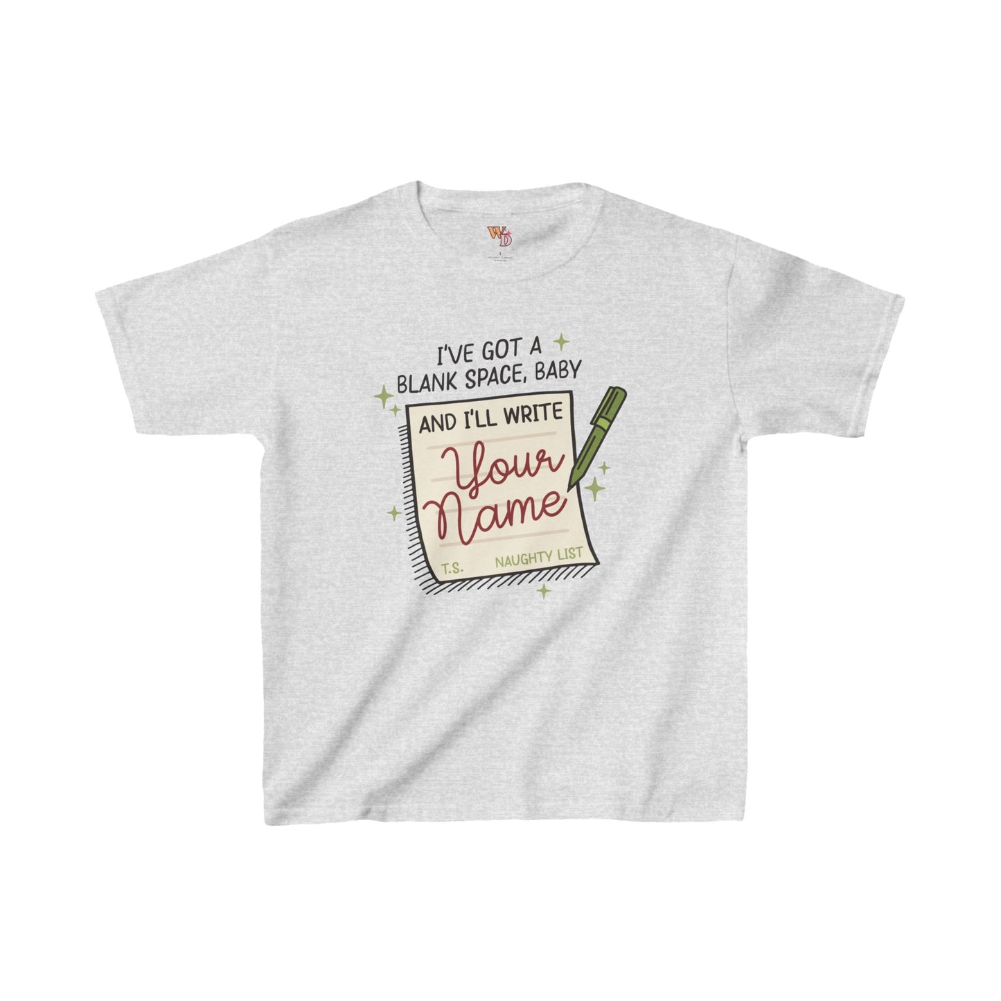 Kids Blank Space (On The Naughty List) Tee