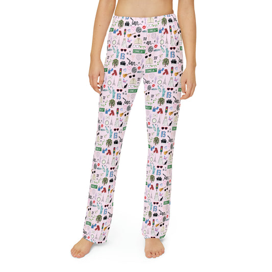 Iconic Eras Kids Pajama Pants - Lover Pink