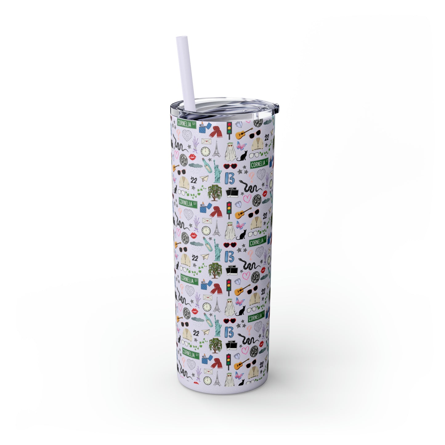 Iconic Eras Skinny Tumbler with Straw, 20oz