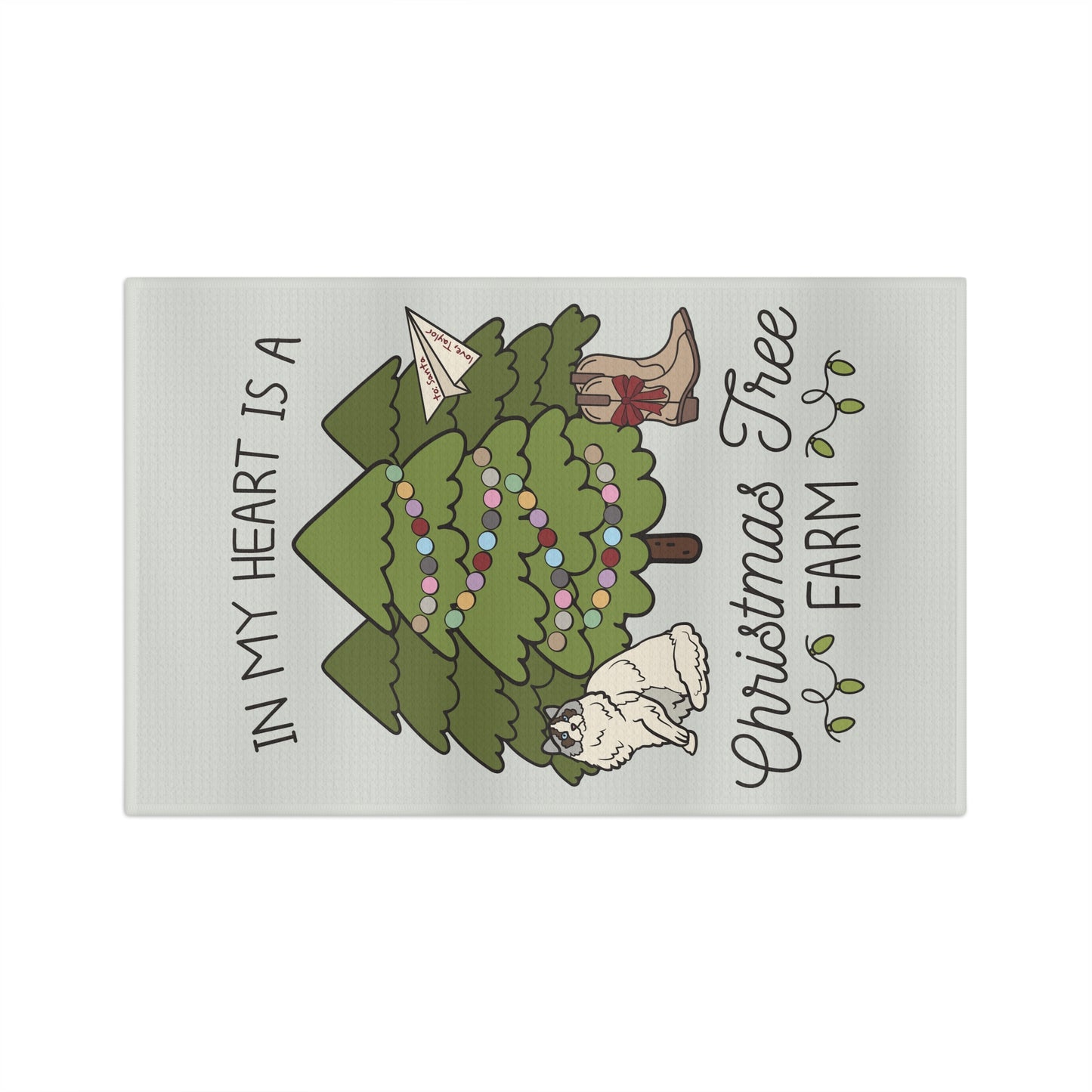 Christmas Tree Farm Tea Towel