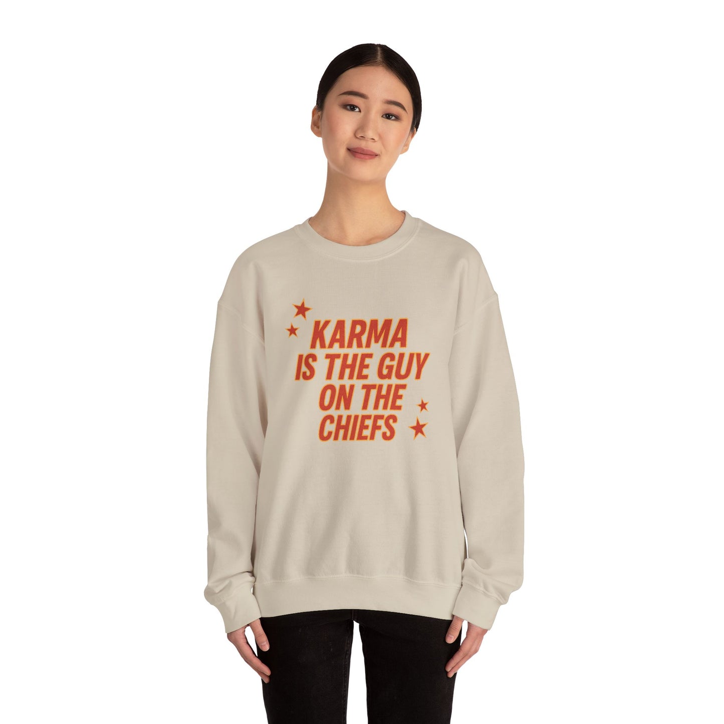 Guy on The Chiefs Crewneck Sweatshirt