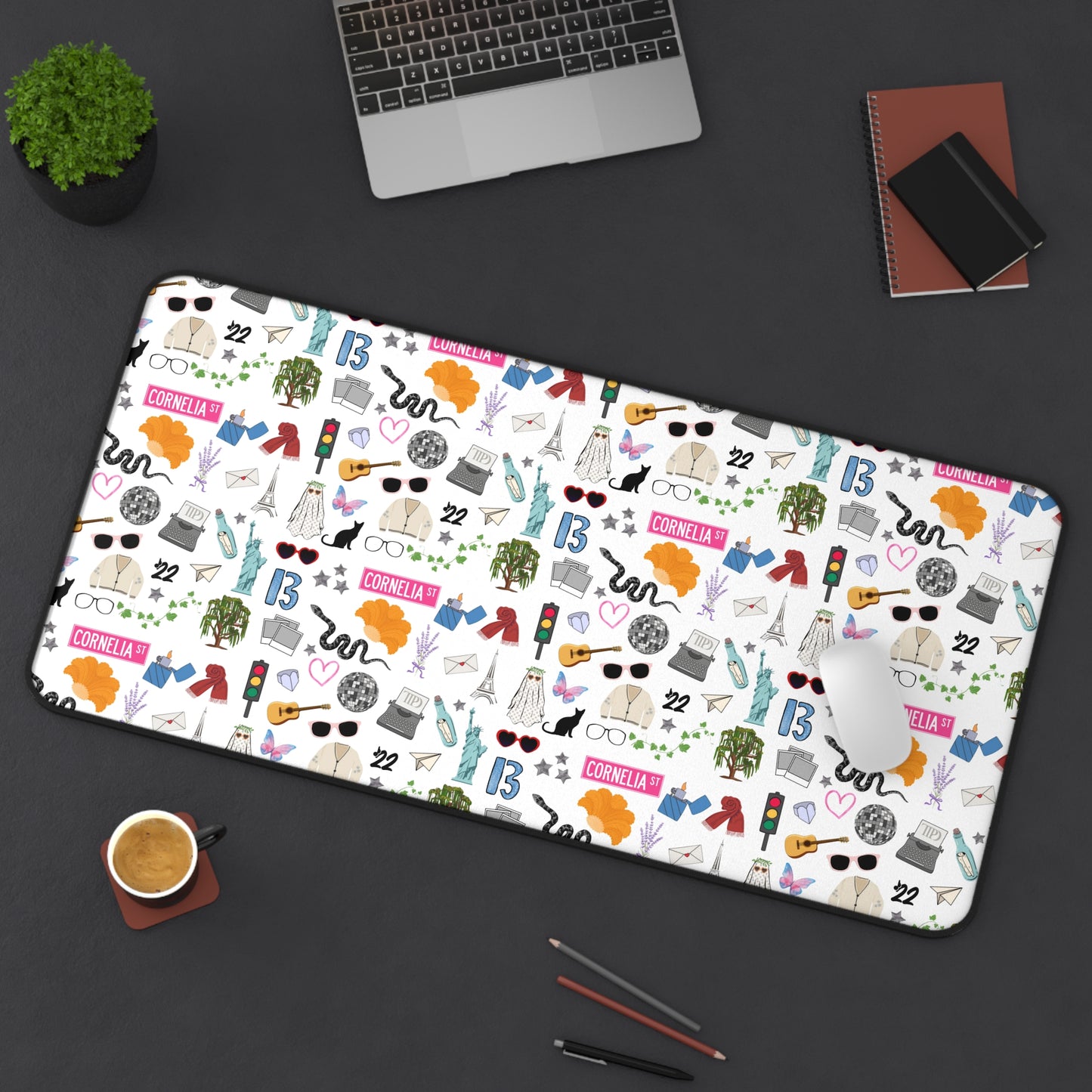 Iconic Eras Desk Mat - Dazzling White