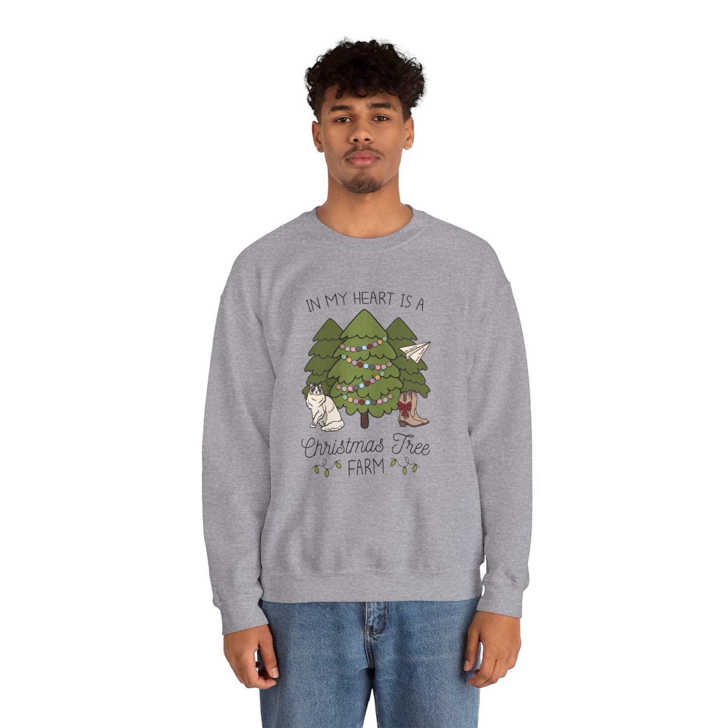 In My Heart Is A Christmas Tree Farm Crewneck Sweatshirt