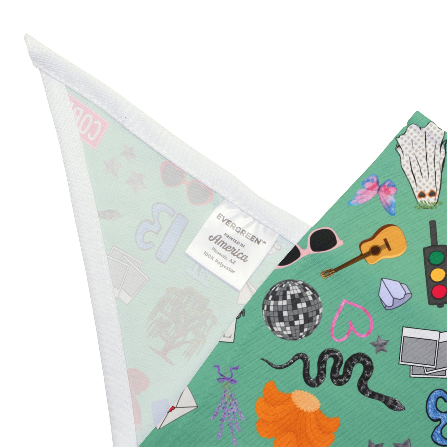 Iconic Eras Dog Bandana - Showgirl Green