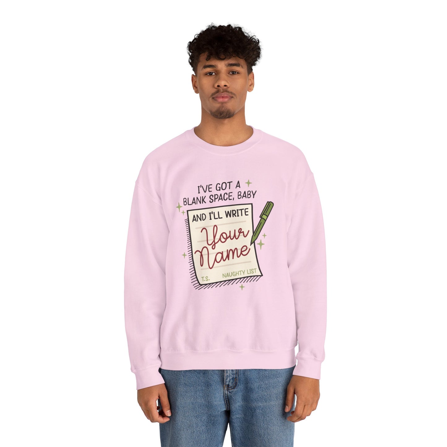 Blank Space (On The Naughty List) Crewneck Sweatshirt