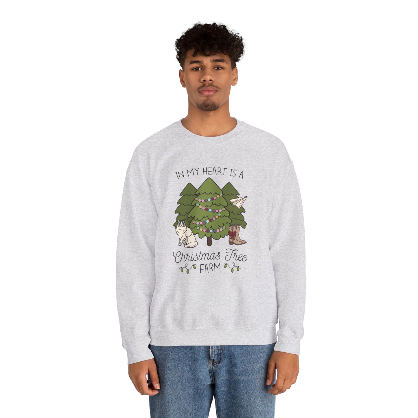 In My Heart Is A Christmas Tree Farm Crewneck Sweatshirt