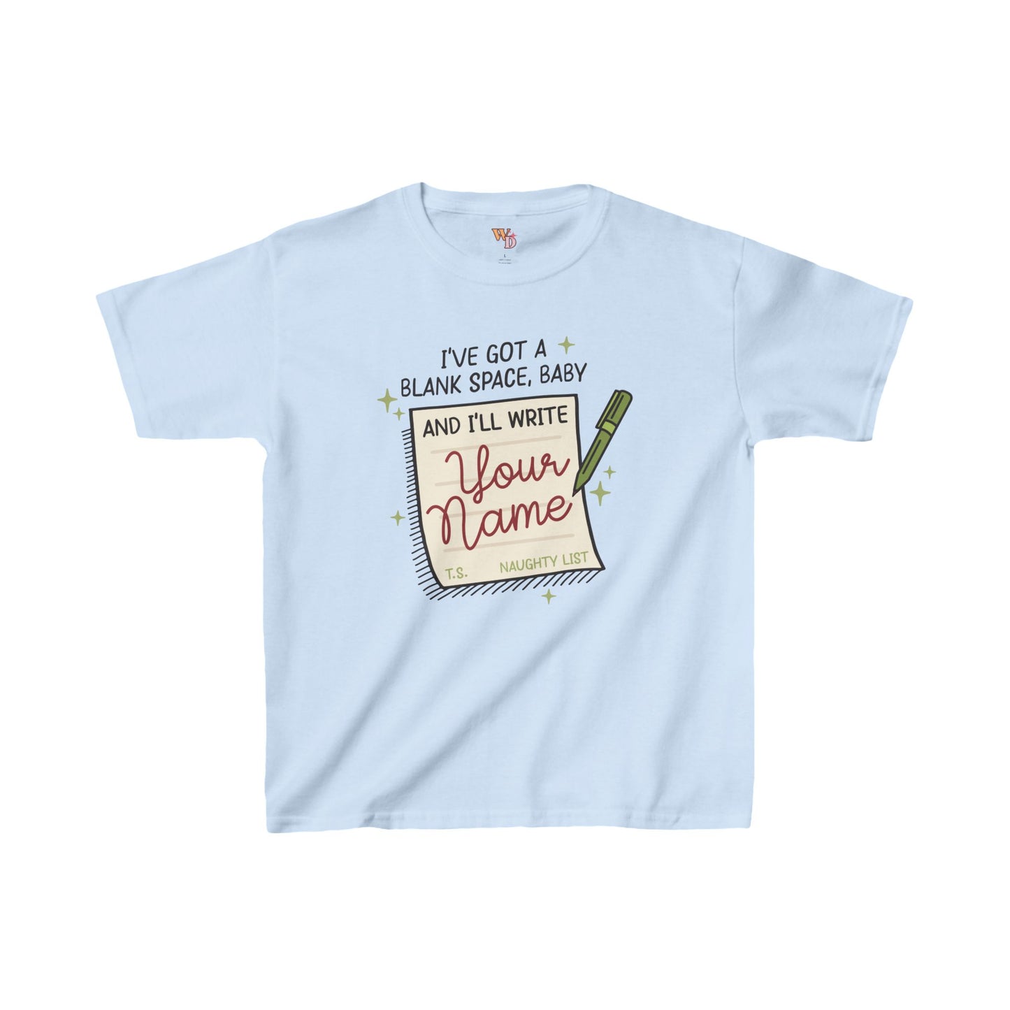 Kids Blank Space (On The Naughty List) Tee