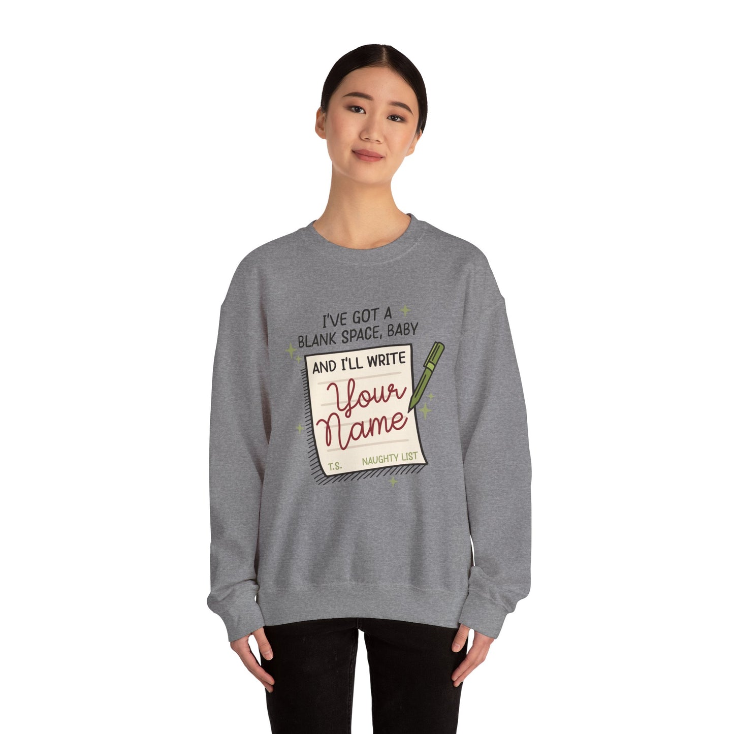 Blank Space (On The Naughty List) Crewneck Sweatshirt