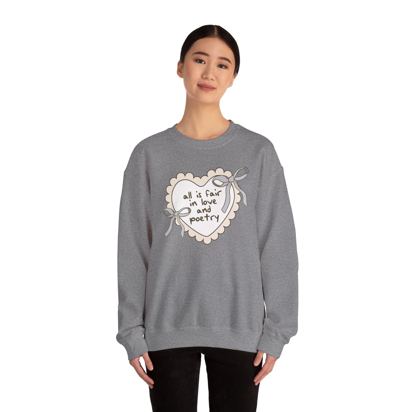 Love & Poetry Heart Crewneck Sweatshirt