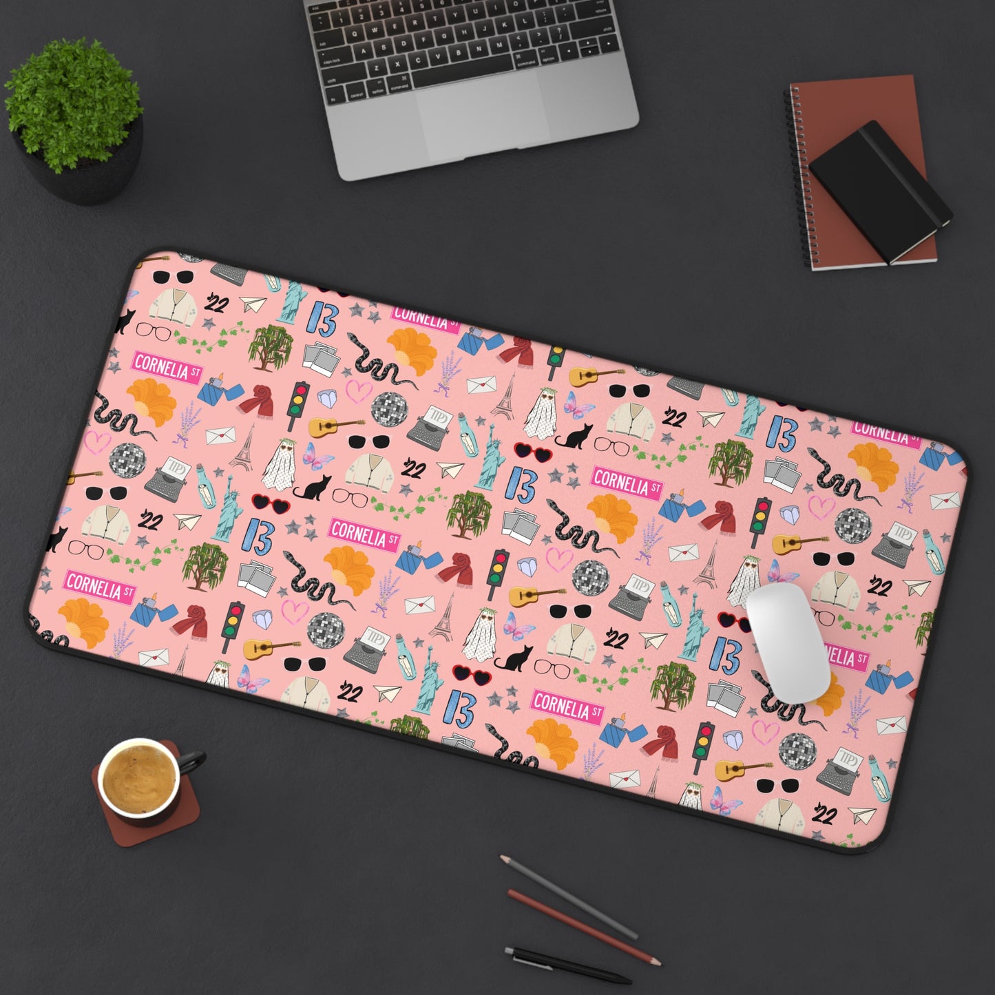 Iconic Eras Desk Mat - Showgirl Rouge