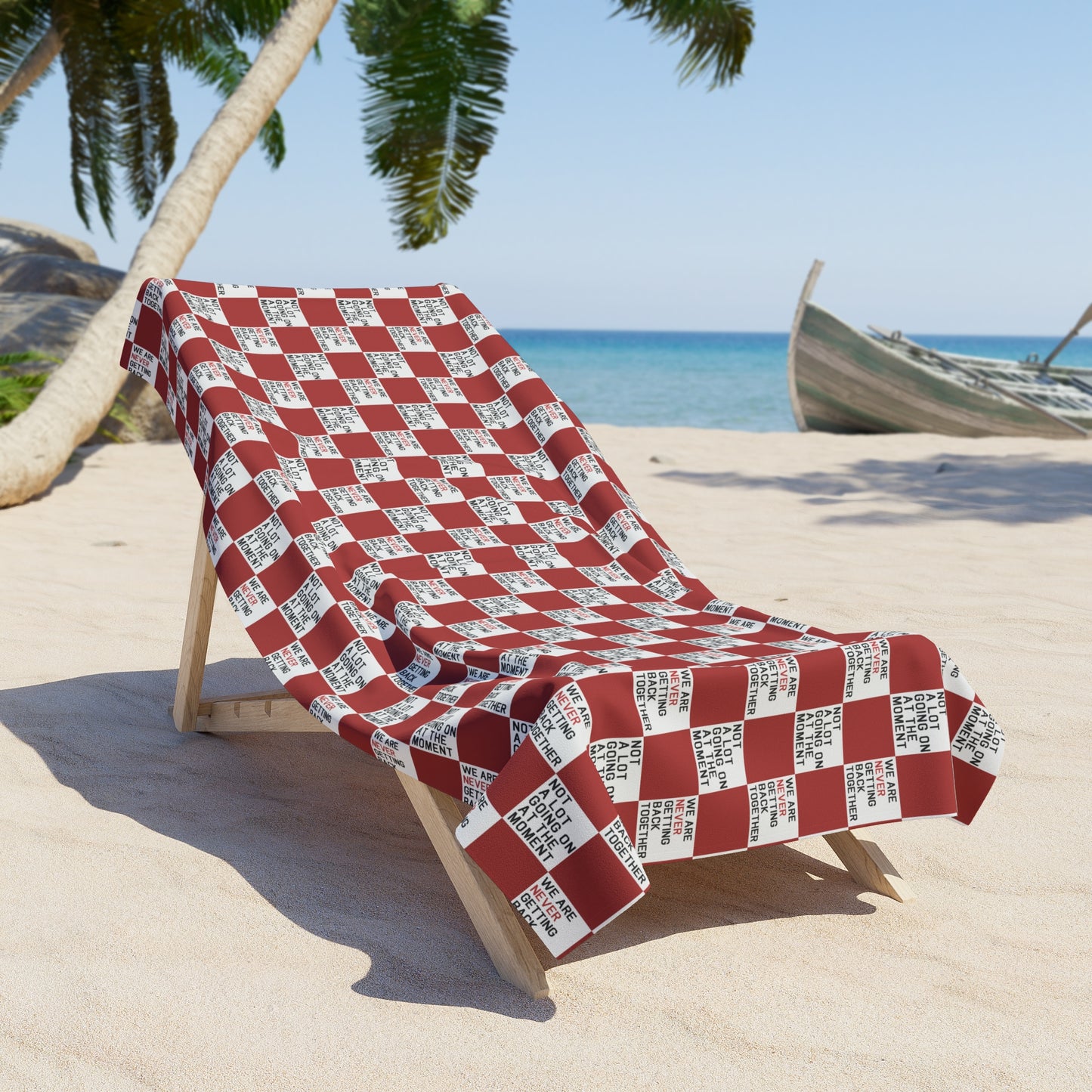 Red Era Checkered Beach Towel