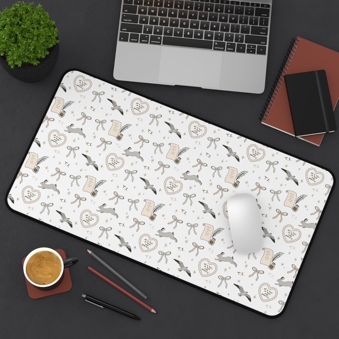 Love and Poetry Desk Mat