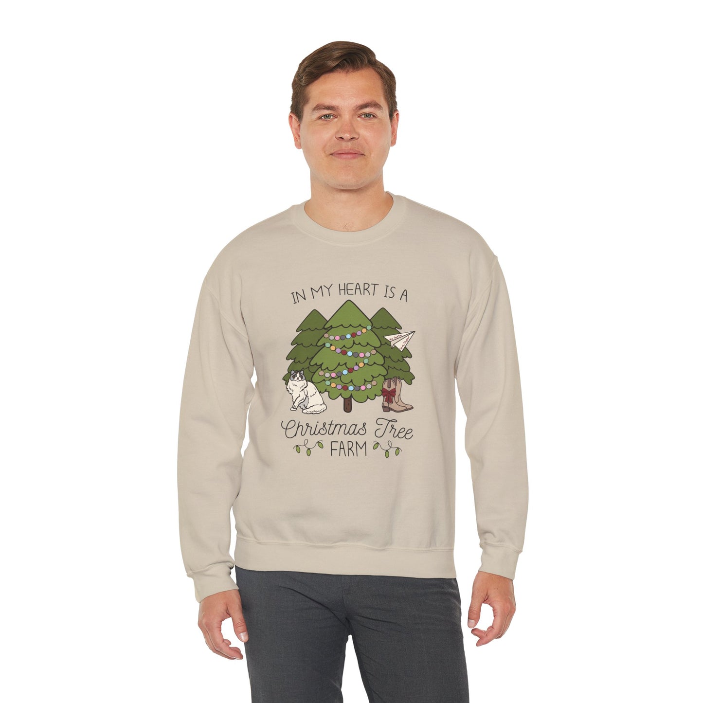 In My Heart Is A Christmas Tree Farm Crewneck Sweatshirt