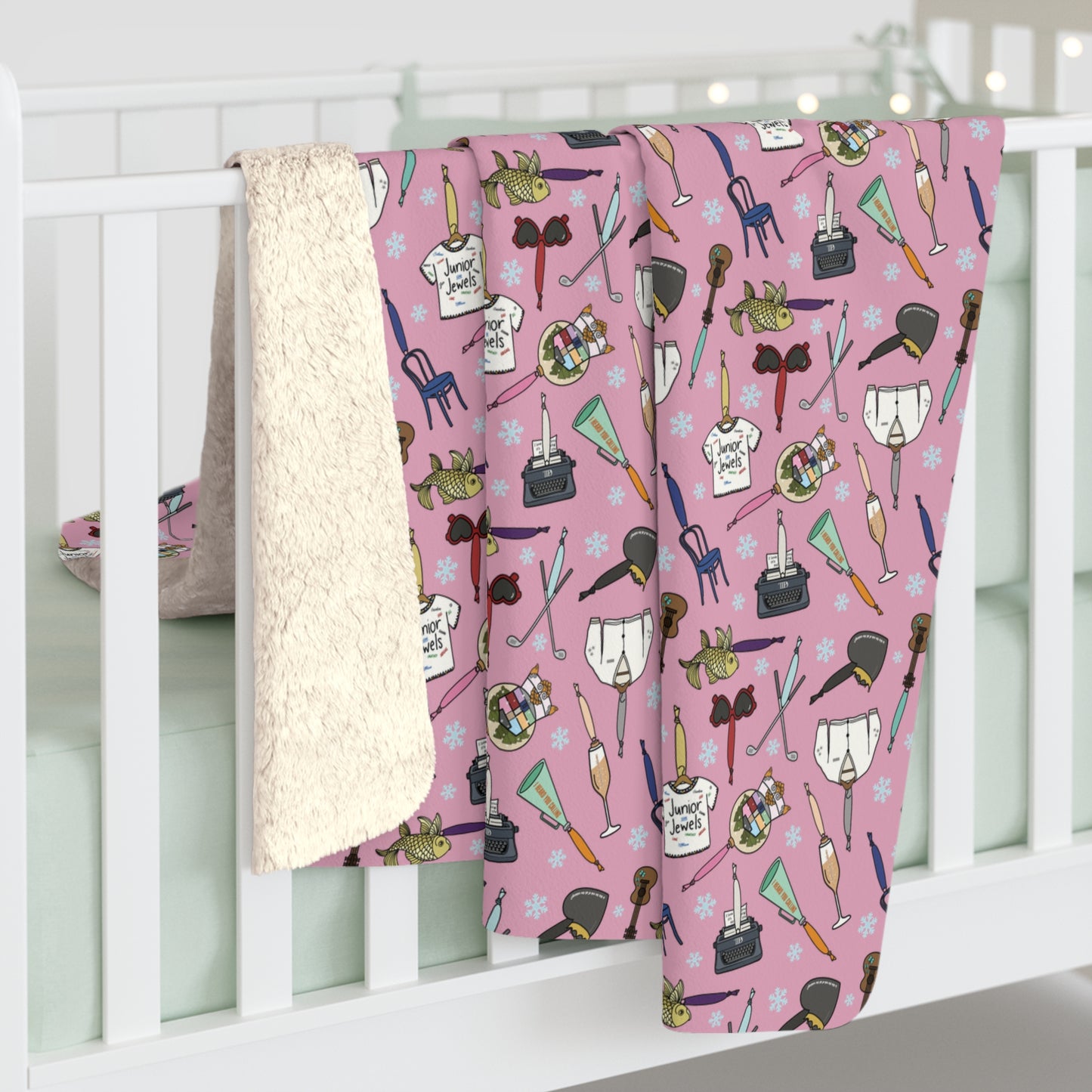 TS Holiday Ornaments Sherpa Fleece Blanket - Pinkmas