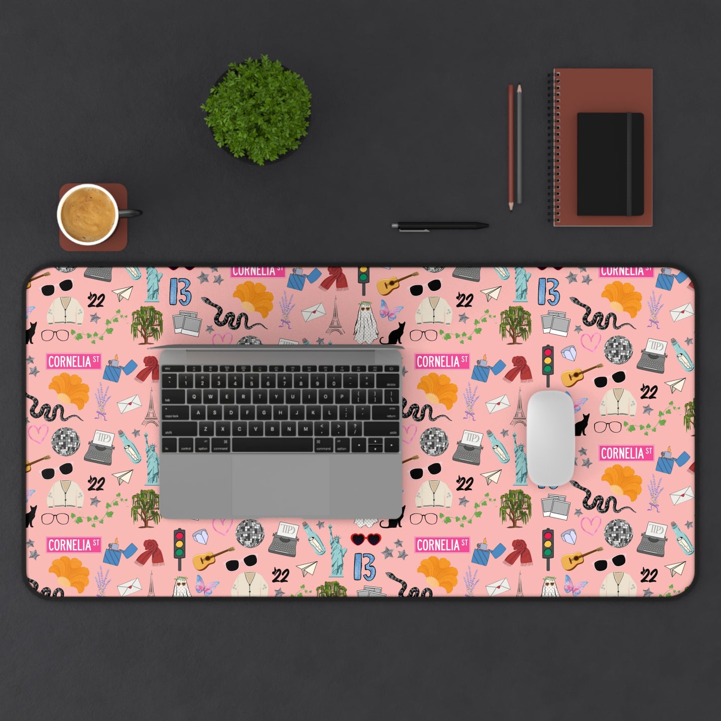 Iconic Eras Desk Mat - Showgirl Rouge