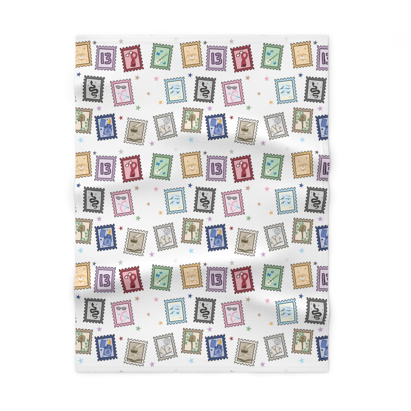 Eras Stamps Fleece Baby Blanket