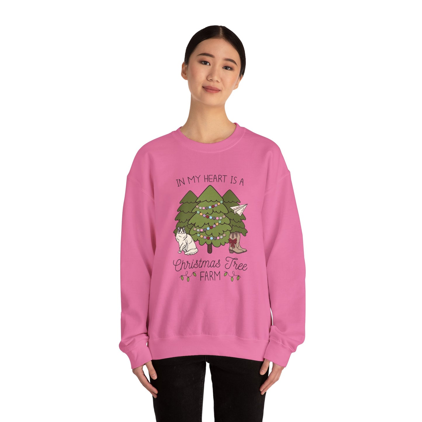 In My Heart Is A Christmas Tree Farm Crewneck Sweatshirt