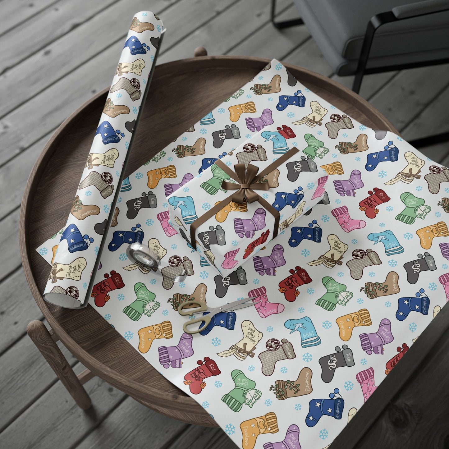 Eras Stockings Christmas Wrapping Paper