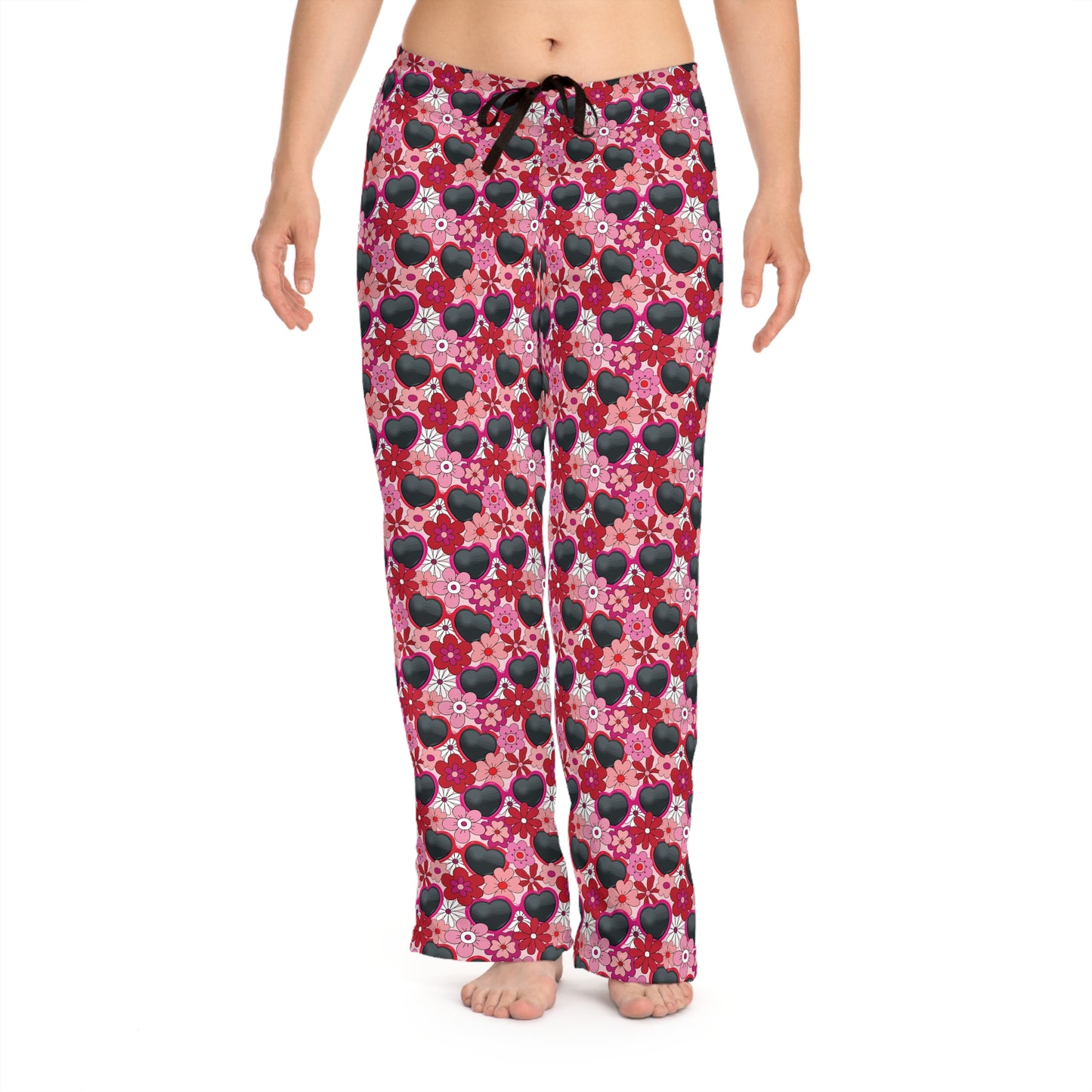 Red Era Heart Sunglasses Women's Pajama Pants