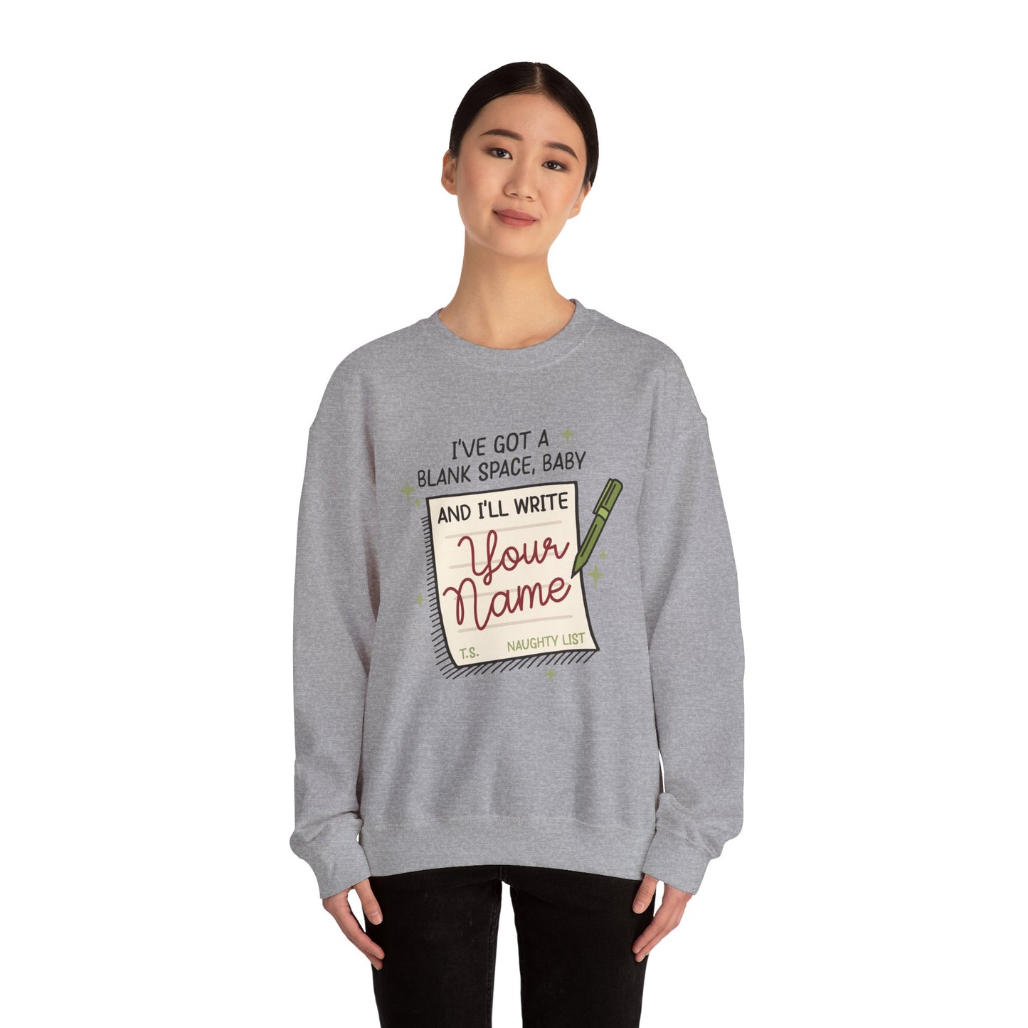 Blank Space (On The Naughty List) Crewneck Sweatshirt