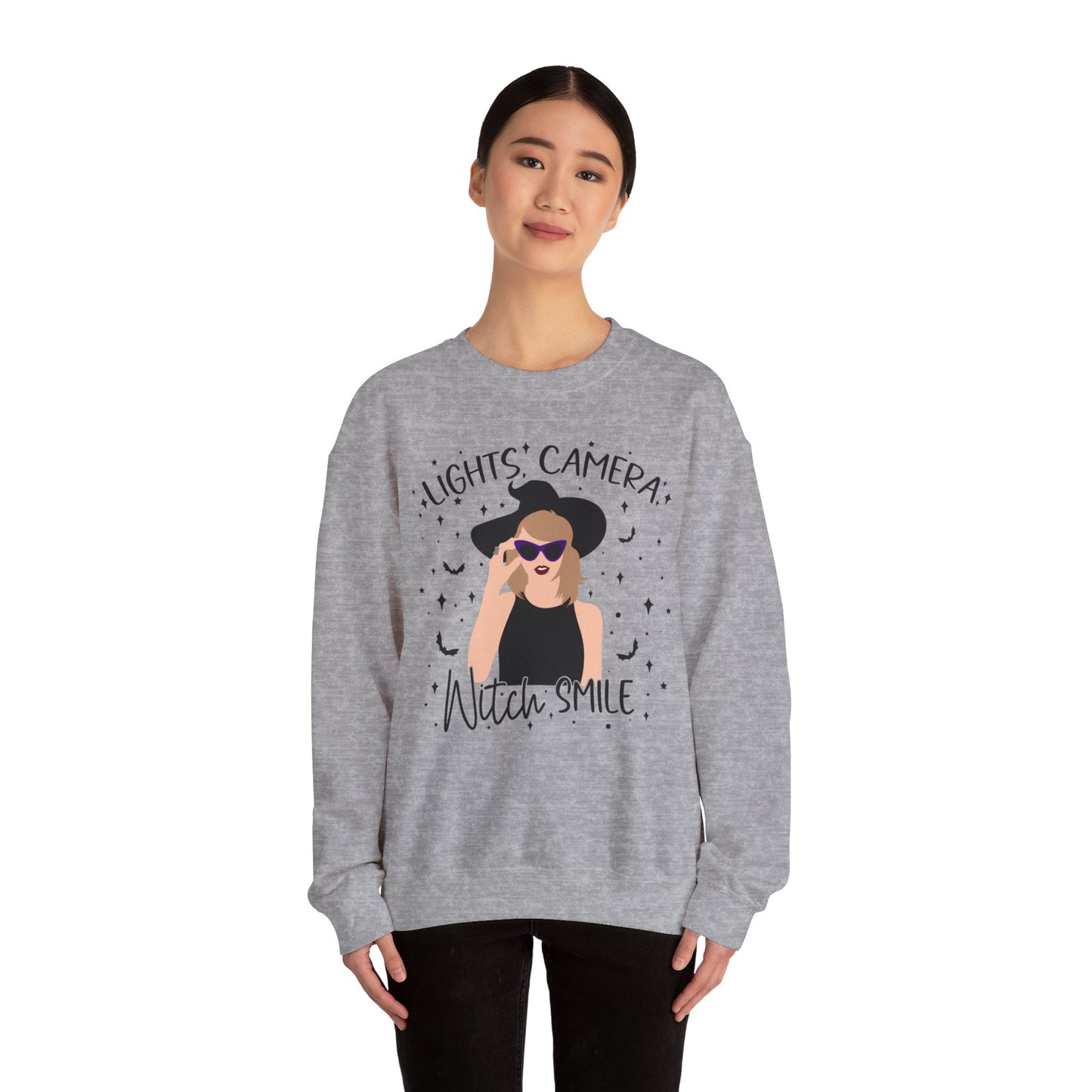 Lights, Camera, Witch, Smile! Soft Crewneck Sweatshirt