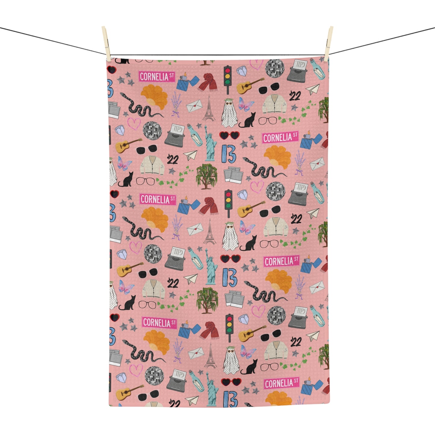Iconic Eras Tea Towel - Showgirl Rouge
