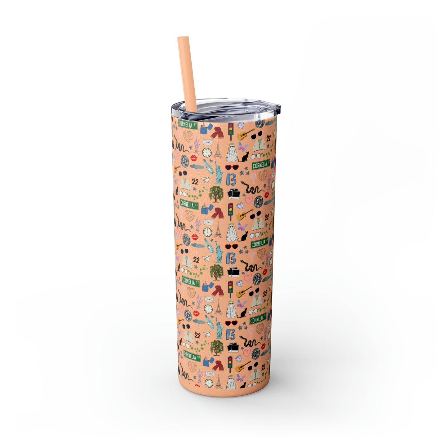 Iconic Eras Skinny Tumbler with Straw, 20oz