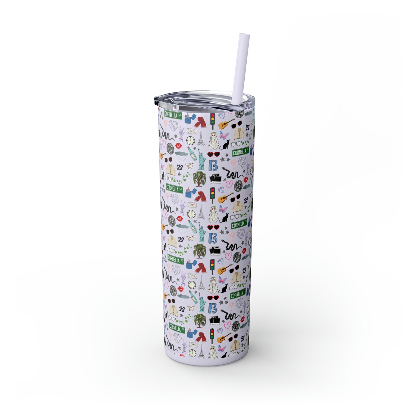 Iconic Eras Skinny Tumbler with Straw, 20oz