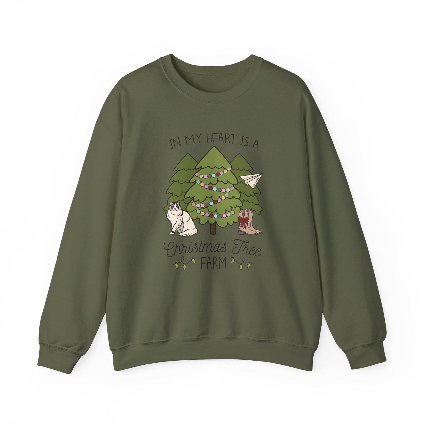 In My Heart Is A Christmas Tree Farm Crewneck Sweatshirt