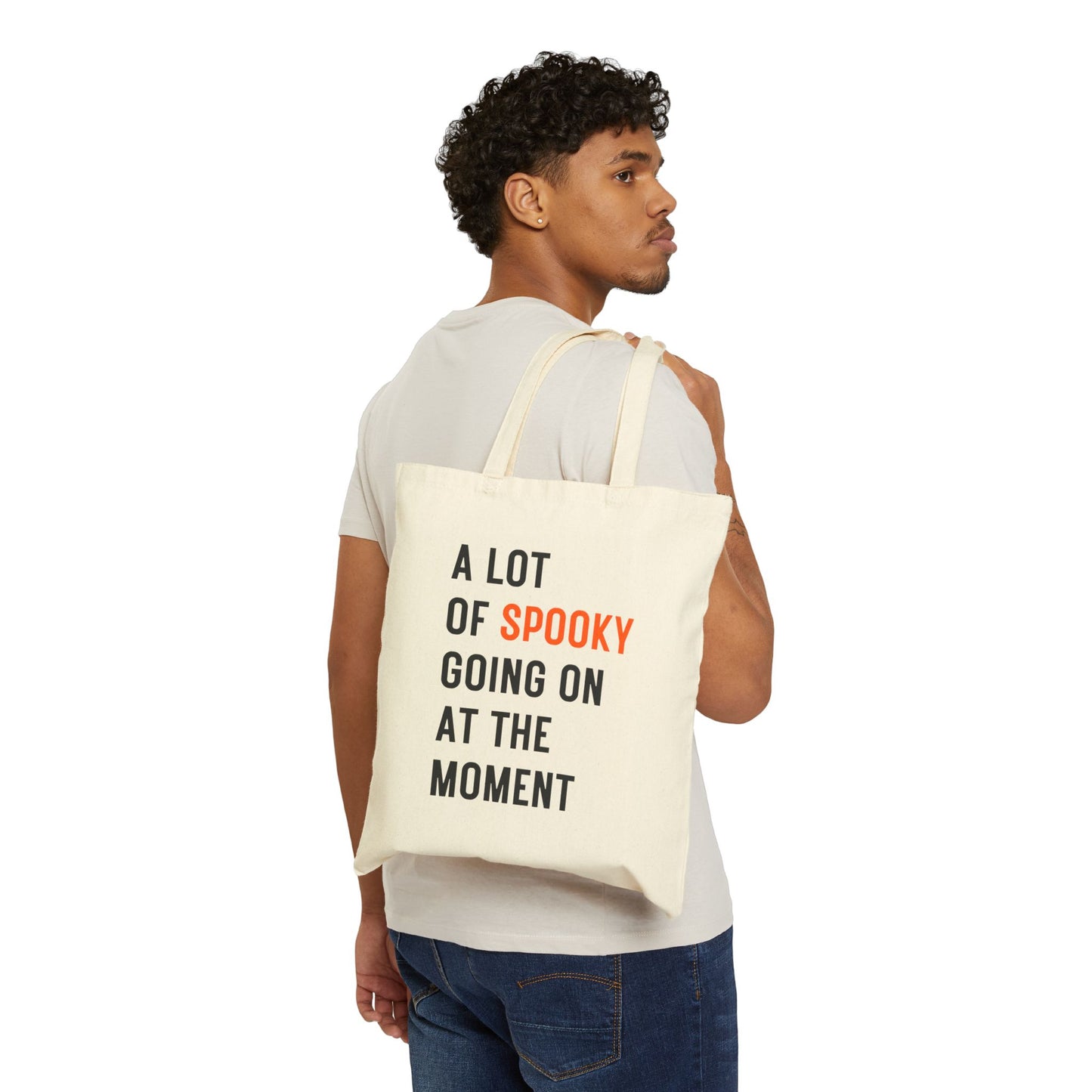 A Lot of Spooky Going On Cotton Canvas Tote Bag