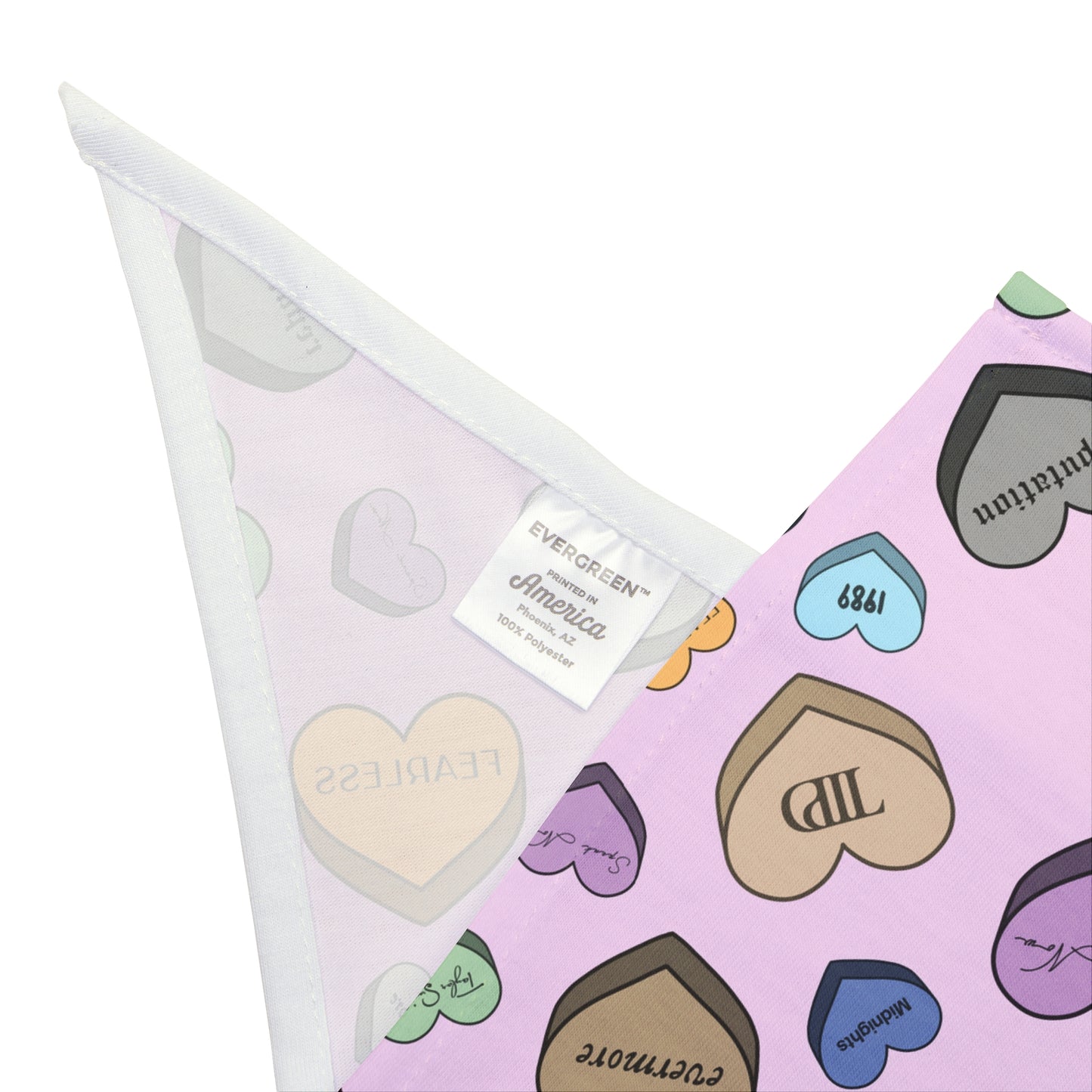 Eras Conversation Hearts Pet Bandana