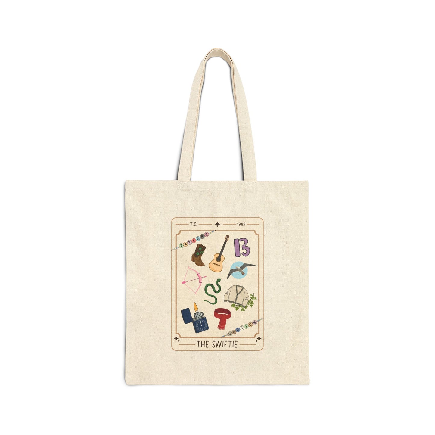 Swiftie Tarot Card Cotton Canvas Tote Bag