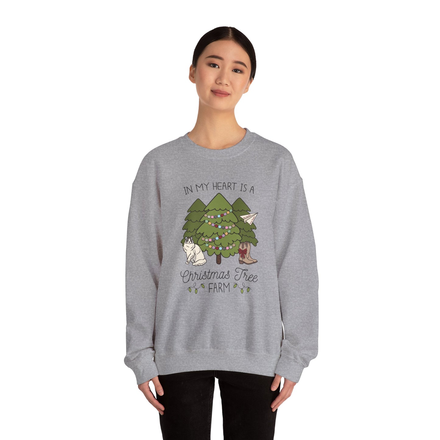 In My Heart Is A Christmas Tree Farm Crewneck Sweatshirt