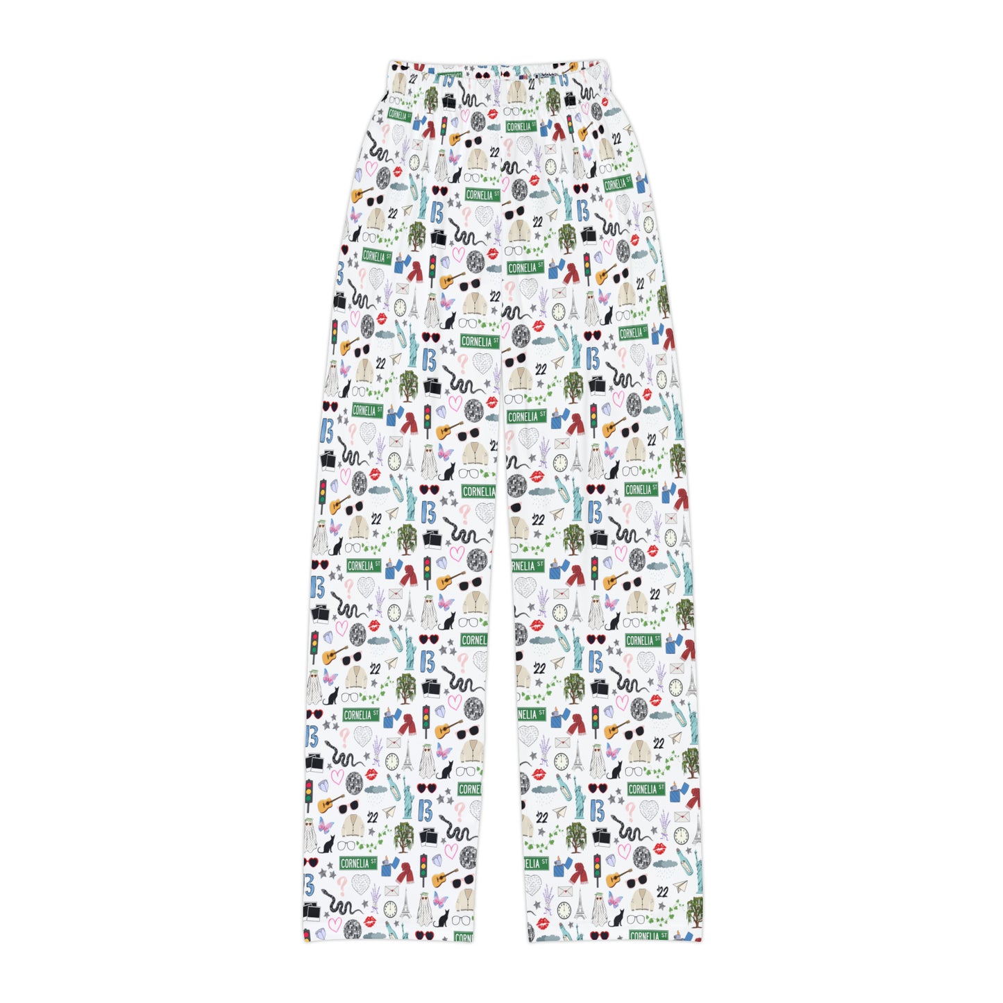 Iconic Eras Kids Pajama Pants - White Horse White