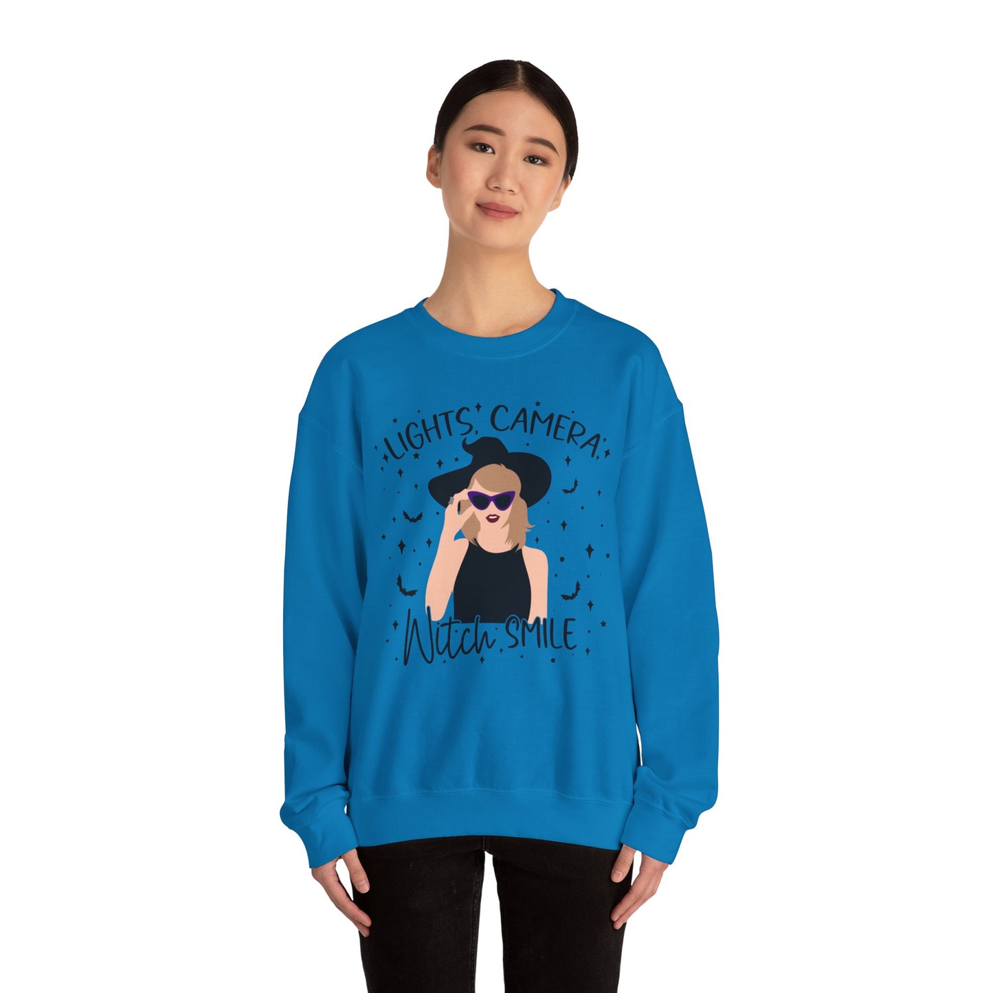 Lights, Camera, Witch, Smile! Soft Crewneck Sweatshirt