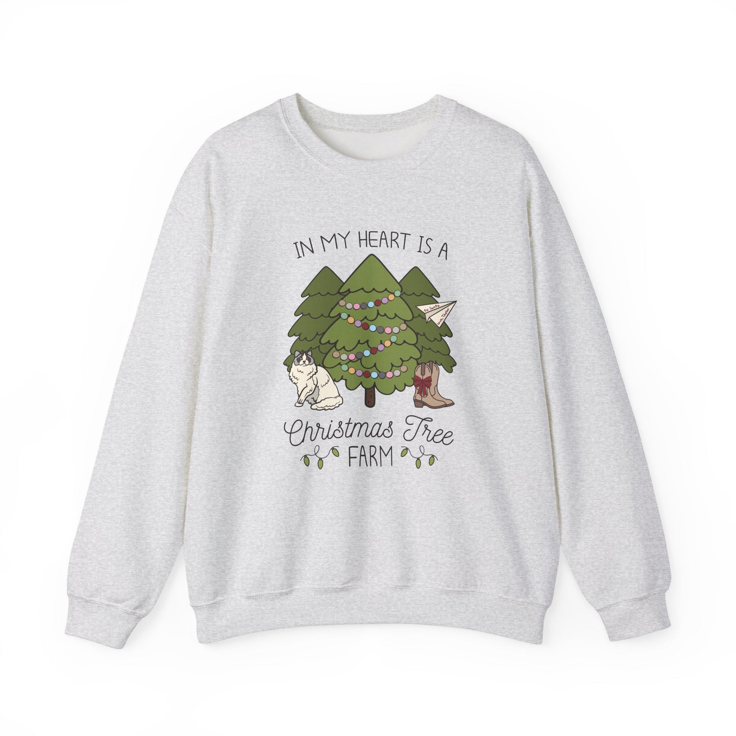 In My Heart Is A Christmas Tree Farm Crewneck Sweatshirt