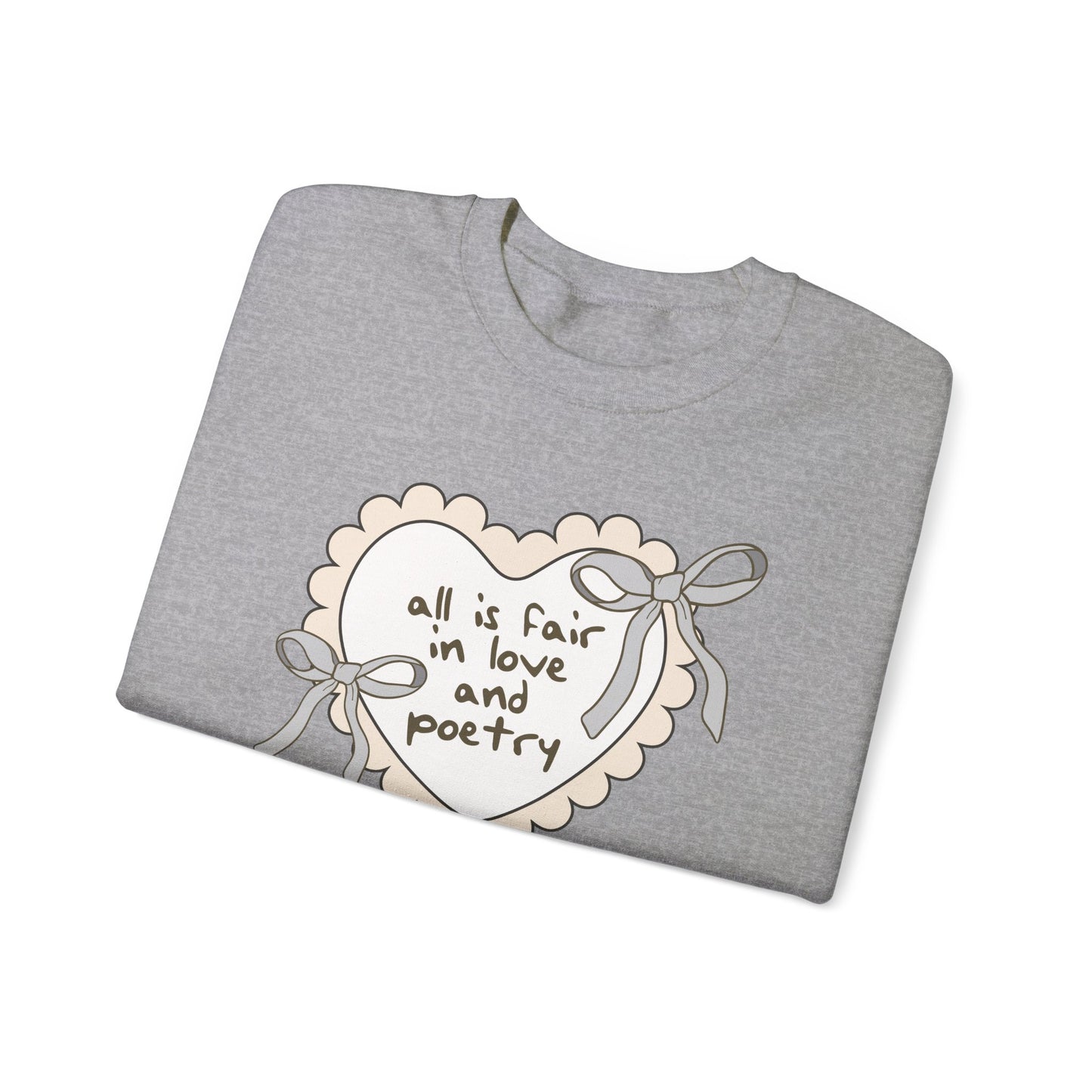 Love & Poetry Heart Crewneck Sweatshirt