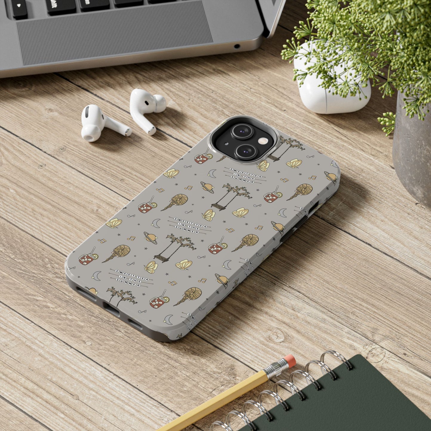 Moon and Saturn Tough Phone Case