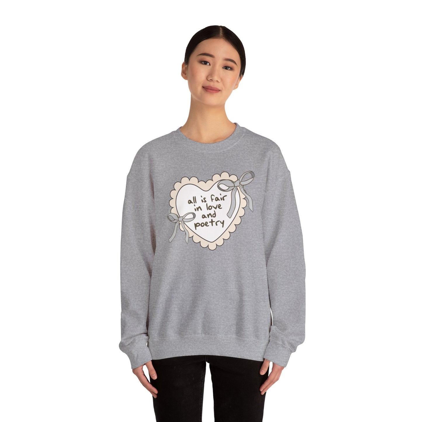 Love & Poetry Heart Crewneck Sweatshirt