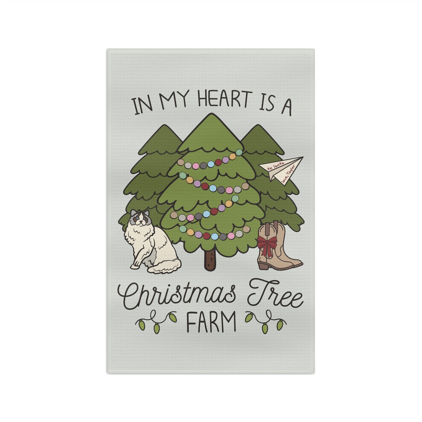 Christmas Tree Farm Tea Towel