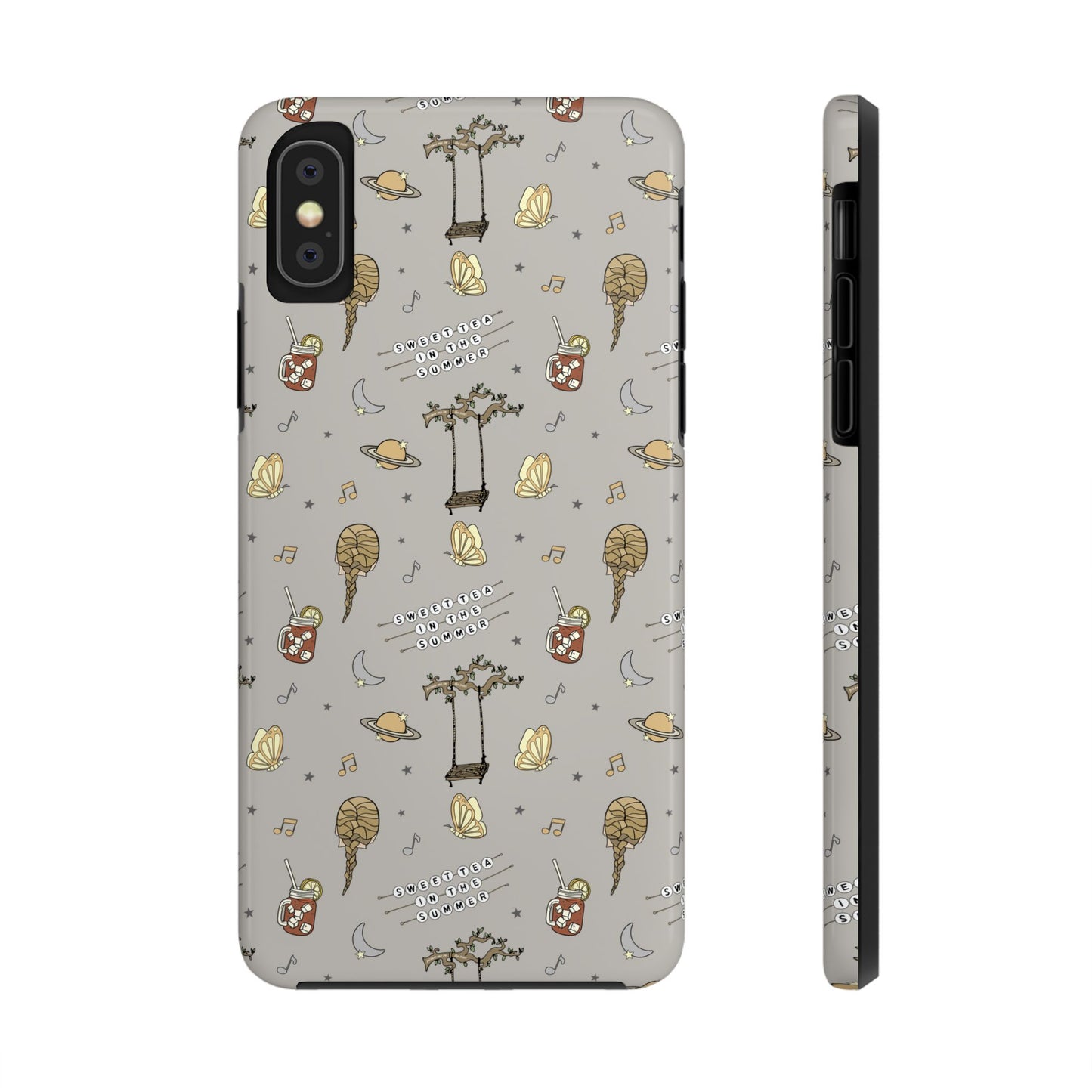 Moon and Saturn Tough Phone Case