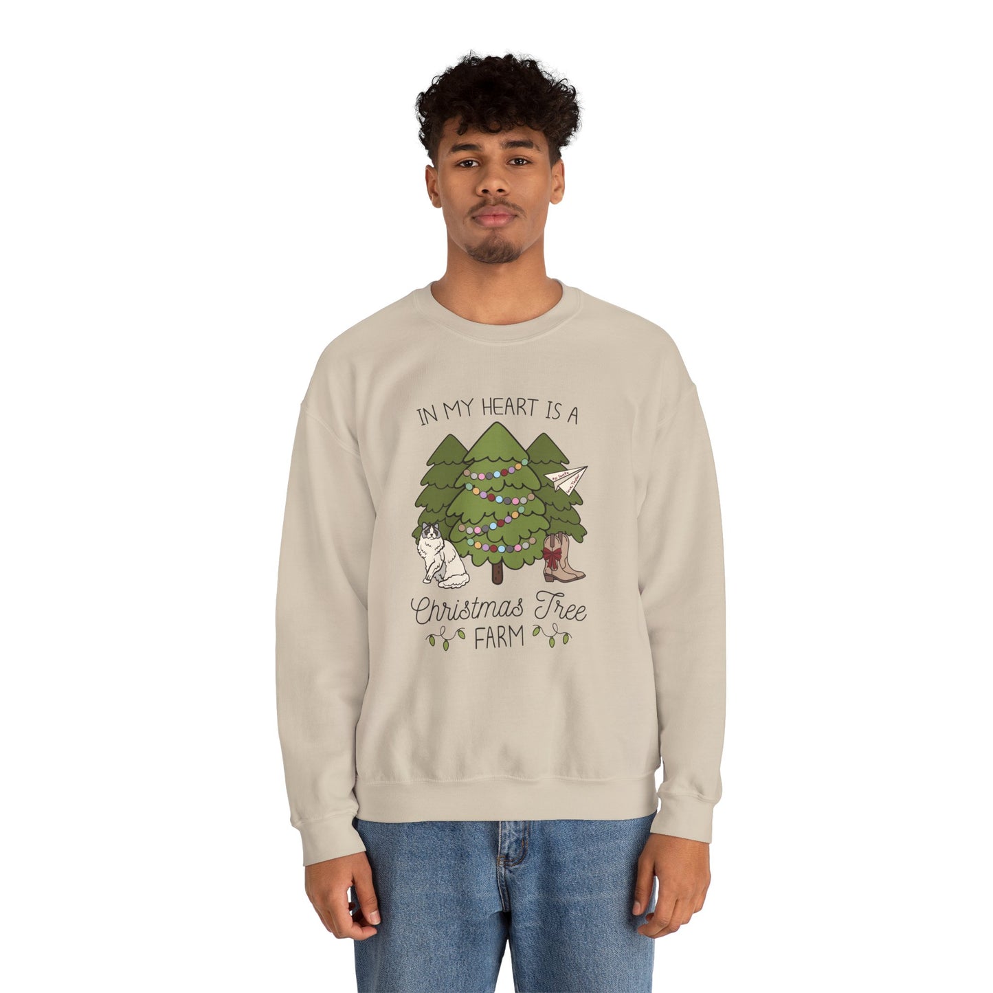 In My Heart Is A Christmas Tree Farm Crewneck Sweatshirt