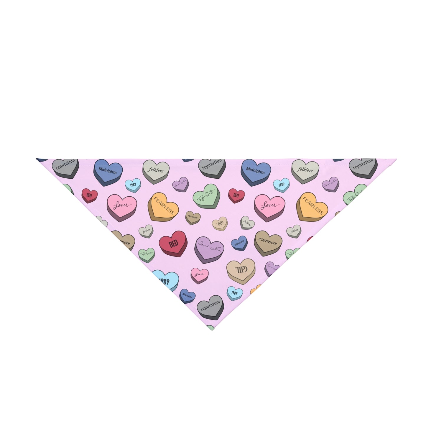 Eras Conversation Hearts Pet Bandana