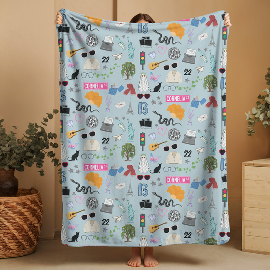 Iconic Eras Velveteen Plush Blanket- Opalite