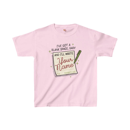 Kids Blank Space (On The Naughty List) Tee