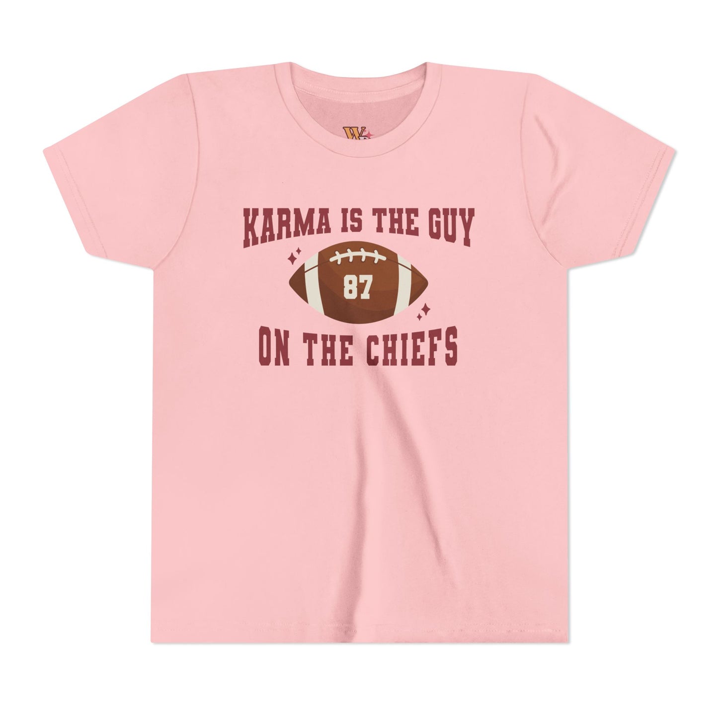 Karma Is The Guy On The Chiefs Football Youth Short Sleeve Tee