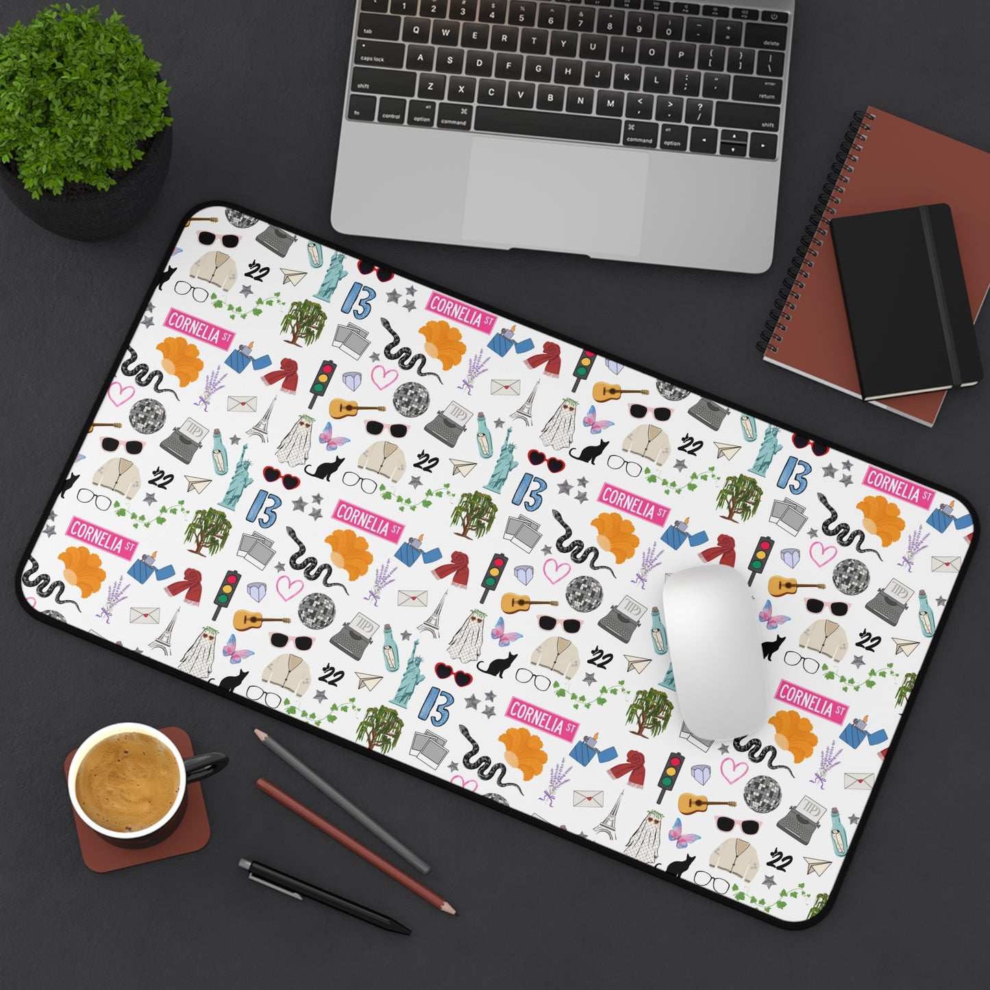 Iconic Eras Desk Mat - Dazzling White